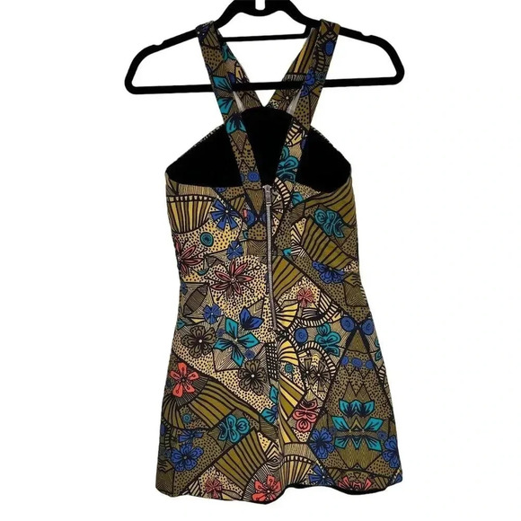 Zara Trafaluc Women's S Floral Aztec Print Halter Mini Dress - Picture 2 of 9